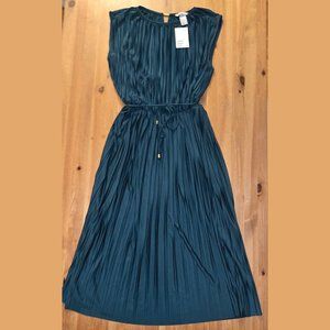 H&M Green/Blue Pleated Dress